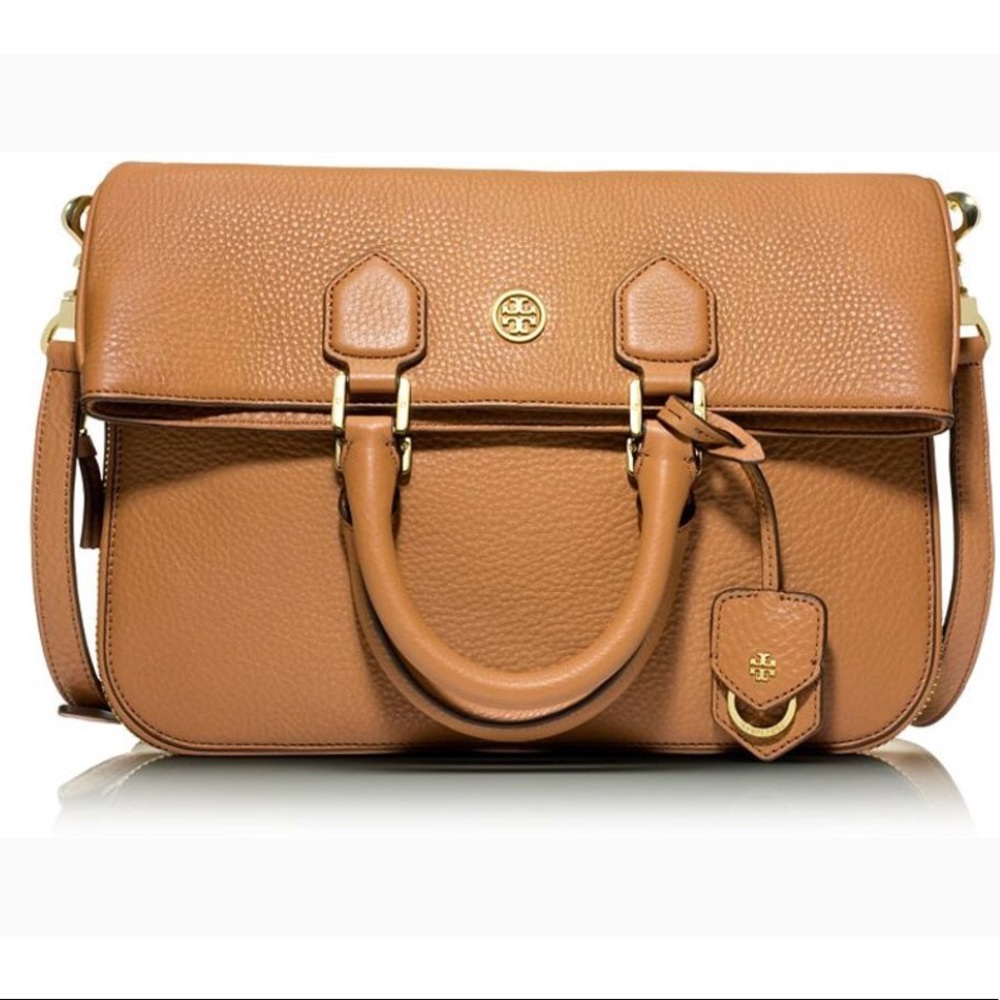 Tory Burch Robinson Pebble Fold-Over Messenger